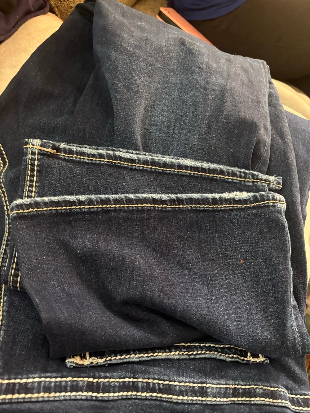 Silver Jeans Dark Blue Flare Jeans  sz 24 L33 Plus 24W - Picture 9 of 9
